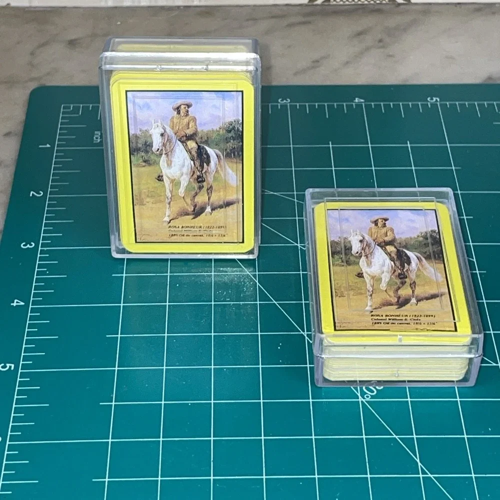 Two Full‎ Decks of Miniature Playing Cards in Hard Plastic Cases | Colonel Cody